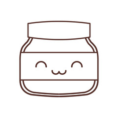 kawaii jar ingredient cooking vector illustration eps 10