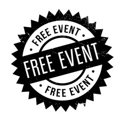 Free event stamp. Grunge design with dust scratches. Effects can be easily removed for a clean, crisp look. Color is easily changed.