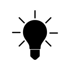 Light bulb icon. Vector.