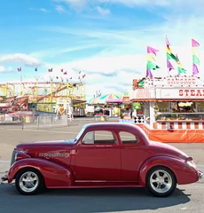Wall murals Vintage cars car and carnival