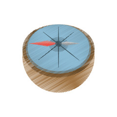 drawing compass marine localization tool vector illustration eps 10