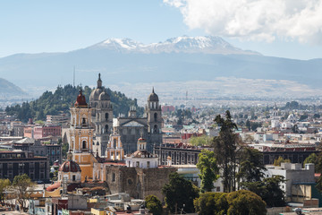 View over colonial historic centre of Toluca, Mexico - obrazy, fototapety, plakaty