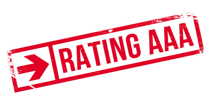 Rating aaa stamp. Grunge design with dust scratches. Effects can be easily removed for a clean, crisp look. Color is easily changed.