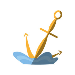 anchor maritime nautical sea shadow vector illustration eps 10