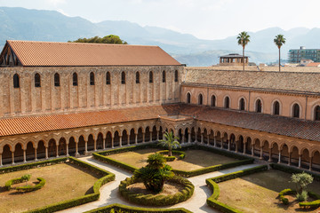 Cloister of Monreale cathedral, Sicily, Italy