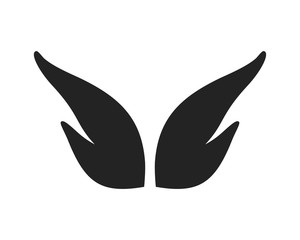 Vector fantasy butterfly wings isolated on white