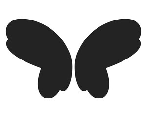Vector fantasy butterfly wings isolated on white