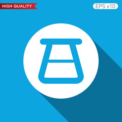 Beaker icon. Button with beaker icon. Modern vector.