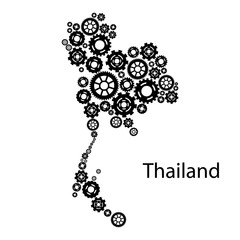 Abstract map of Thailand. Vector illustration