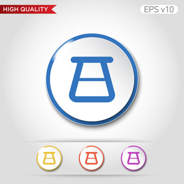 Beacker icon. Button with beacker icon. Modern vector.