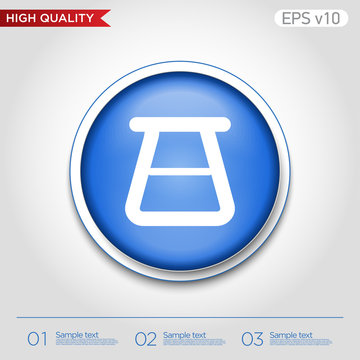 Beacker icon. Button with beacker icon. Modern vector.