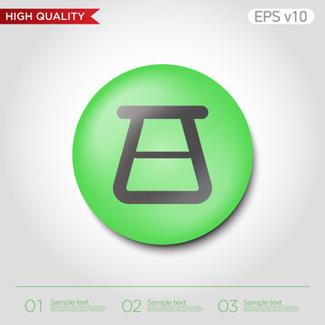 Beacker icon. Button with beacker icon. Modern vector.