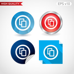 Copy icon. Button with copy icon. Modern UI vector.