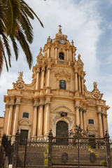 Fototapeta na wymiar Baroque cathedral of the historic town of Ragusa, UNESCO heritag