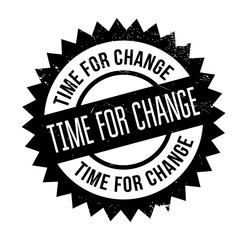 Time for change stamp. Grunge design with dust scratches. Effects can be easily removed for a clean, crisp look. Color is easily changed.