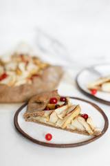 Apple pie galette tart