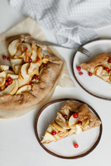 Apple pie galette tart