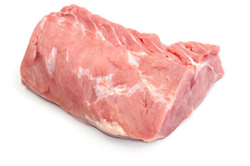 fresh Raw juicy meat isolated on white backdrop