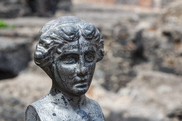 Fototapeta premium Remains of the Roman amphitheatre in the historic centre of Cata