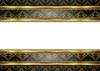 Golden and dark vintage background. Blank for message or text.Certificate.