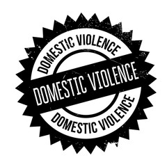 Obraz premium Domestic Violence stamp. Grunge design with dust scratches. Effects can be easily removed for a clean, crisp look. Color is easily changed.