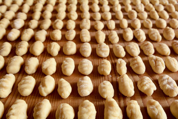 Uncooked potato gnocchi