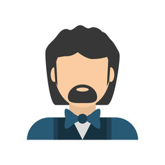 people commoner man icon image, vector illustration design