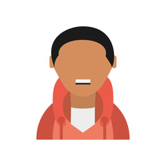 people young man with jacket icon image, vector illustration design