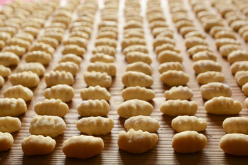 Uncooked potato gnocchi