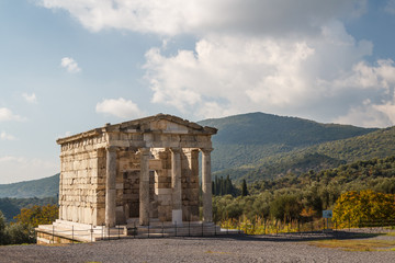 Fototapeta na wymiar Ruins of the ancient Greek city of Messinia (Messini, Messenia),