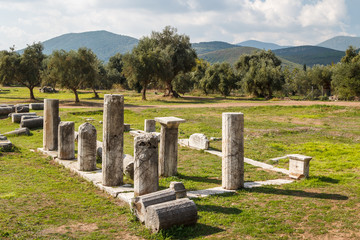 Ruins of the ancient Greek city of Messinia (Messini, Messenia),