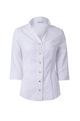 White women's shirt isolated on white background

