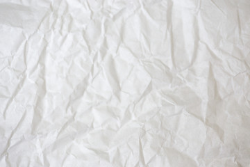 White crumpled paper. Texture.