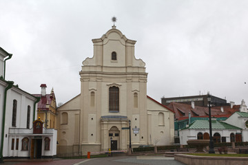 Fototapeta na wymiar Belarus. Minsk. View at Church of St.Joseph 