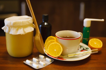 Tea with lemon for the common cold