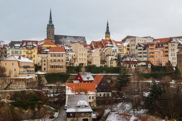 A view over historic part of Bautzen town, Saxony, Germany