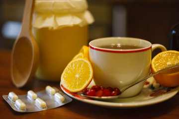 Useful tea with honey