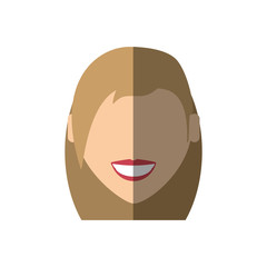 people face commoner woman icon image, vector illustration design