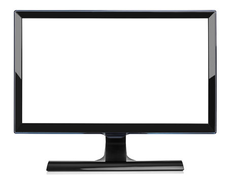Computer monitor isolated on white background.