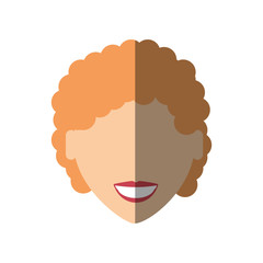 people face commoner woman icon image, vector illustration design