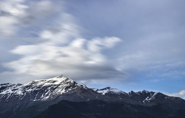 Fototapeta na wymiar Panorama montano, vista sul Rocciamelone