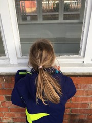 durchs Fenster schauen