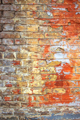 Old cracked brick wall texture