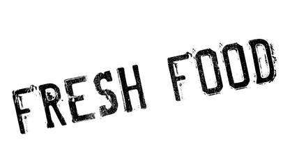 Fresh food stamp. Grunge design with dust scratches. Effects can be easily removed for a clean, crisp look. Color is easily changed.