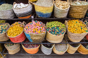 Fototapeta premium Flowers in a market in Marrakech