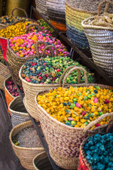 Flowers in a market in Marrakech