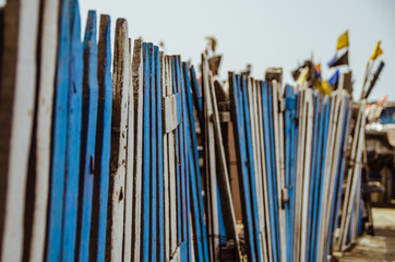 White and Blue fence in essaouira port