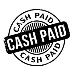 Cash Paid rubber stamp. Grunge design with dust scratches. Effects can be easily removed for a clean, crisp look. Color is easily changed.