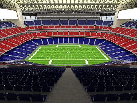 3D render of modern American football super bowl lookalike stadi