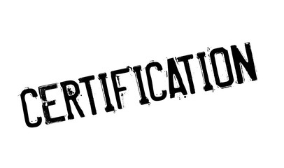 Certification rubber stamp. Grunge design with dust scratches. Effects can be easily removed for a clean, crisp look. Color is easily changed.